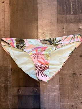 PILYQ Tropical Print Bikini Bottom size Large